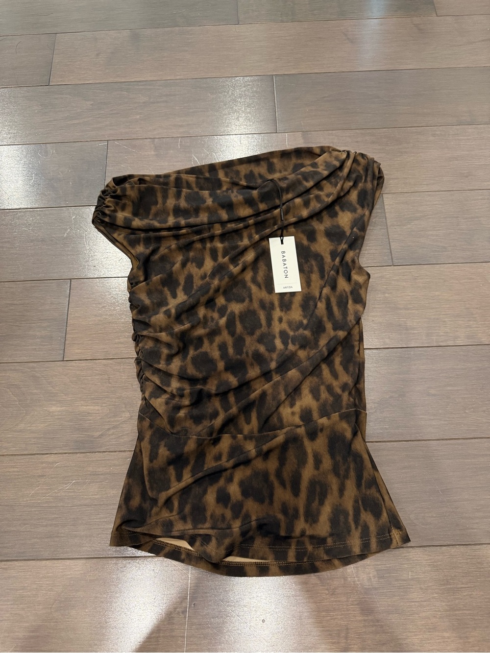 NWT Aritzia Babaton Gallery Top - Cello brown/black